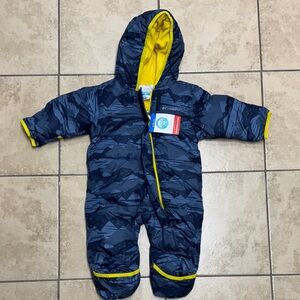 Columbia Kids' Blue and Yellow Footed Snowsuit